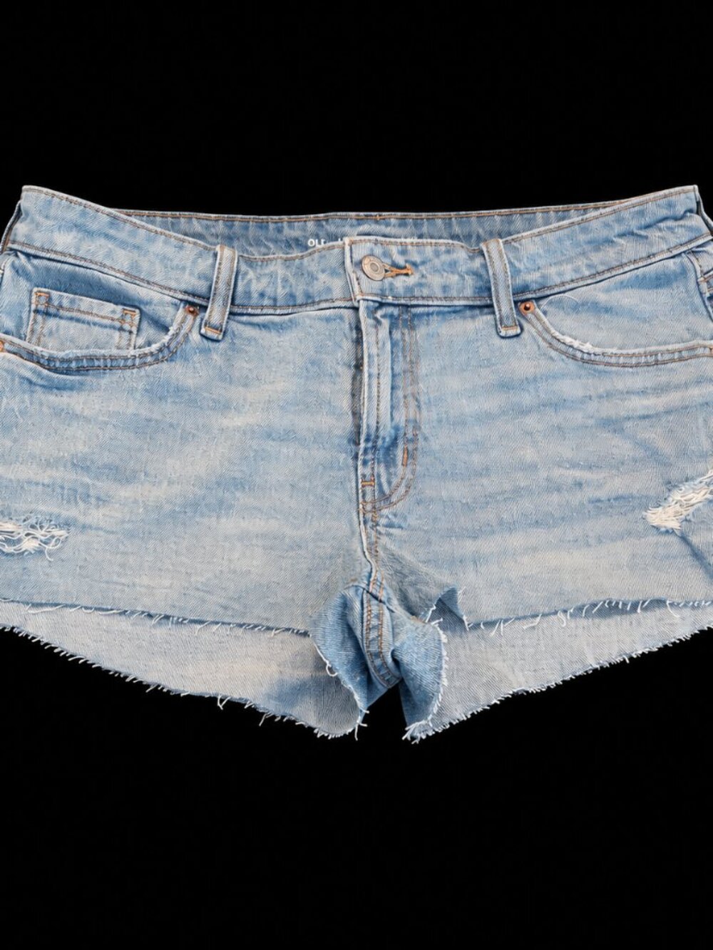 Old Navy Low Rise Light Wash Distressed Denim Cutoff Shorts